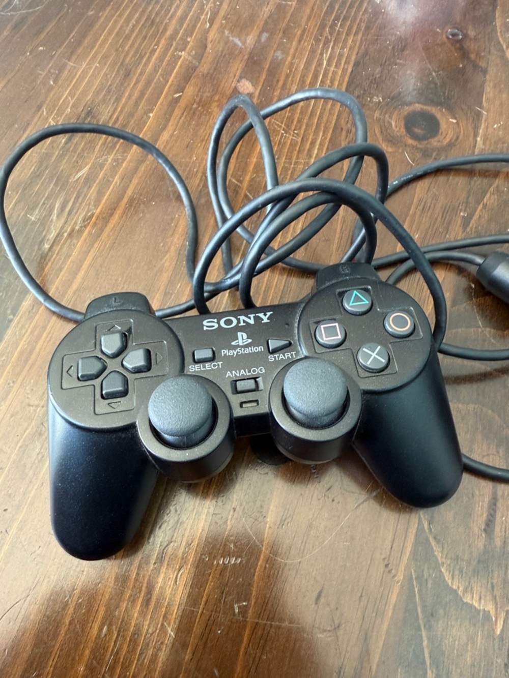 Sony Black Wired PlayStation Controller with Dual Analog Sticks